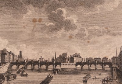 Parijs, Pont Neuf en het Île de la Cité aan de Seine. door Unknown artist