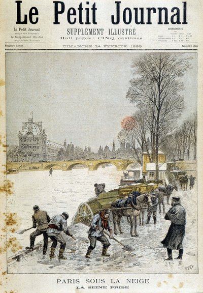 Parijs onder sneeuw: de Seine bevroren - in 
