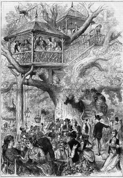 Feest in Sceaux Park in 1873. door Unknown artist