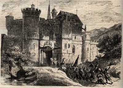 Pascal Paoli, bevrijder van Corsica - Pascal Paoli (1725-1807), bevrijder van Corsica betreedt Bastia - gravure in 