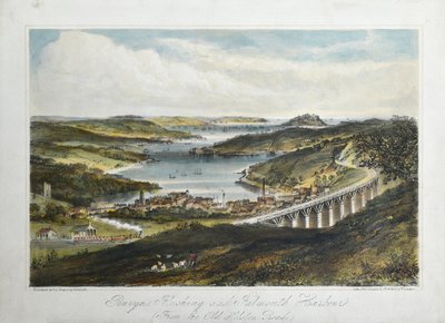Penryn, Flushing en Falmouth Havens (vanaf de Old Helton Road), ca. 1860-80 door Unknown artist