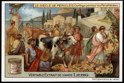 Eeuw van Pericles (495-429 v.Chr.): stoet tijdens panatheneeën door Unknown artist
