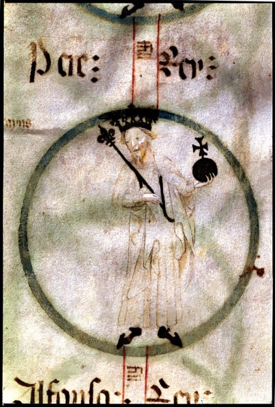 Peter "De Grote", II van Catalonië en III van Aragón, zoon ... (miniatuur) door Unknown Artist