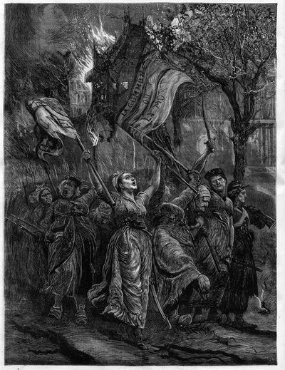 Petroleummachines die door de straten van Parijs reizen - La Commune door Unknown artist