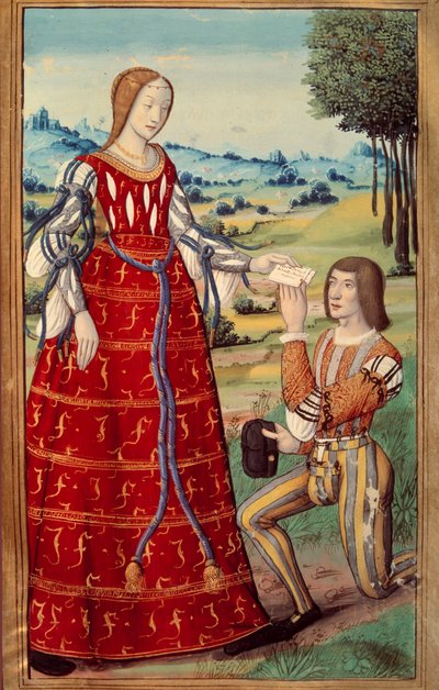 Phedre geeft een brief aan een boodschapper door Unknown artist