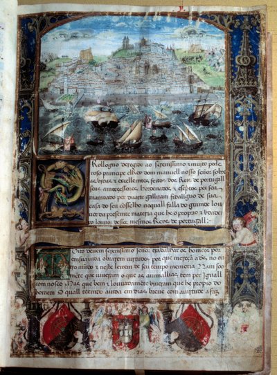Haven van Lissabon in de 16e eeuw door Unknown artist