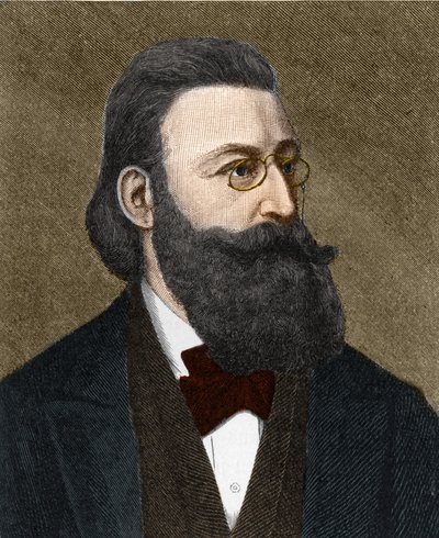 Portret van Ludwig Anzengruber (1839-1889), Oostenrijkse schrijver door Unknown artist