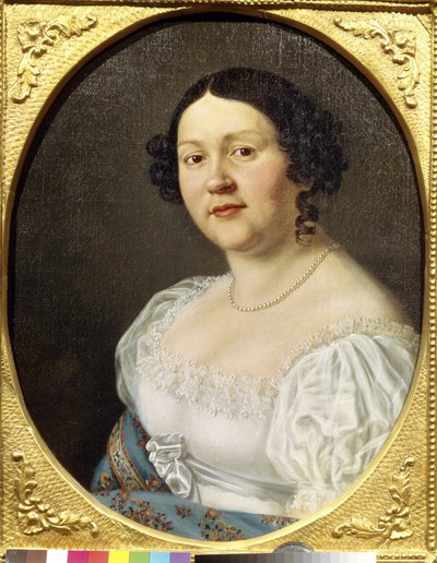 Portret van de sopraanzangeres Sophia Vasilyevna Samoylova door Unknown artist