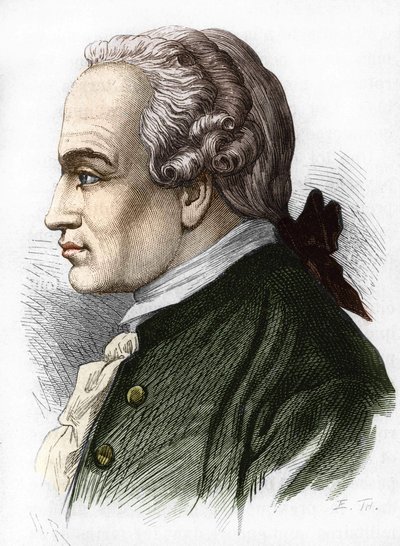Portret van (Immanuel) Emmanuel Kant. Duitse filosoof (Königsberg) door Unknown artist