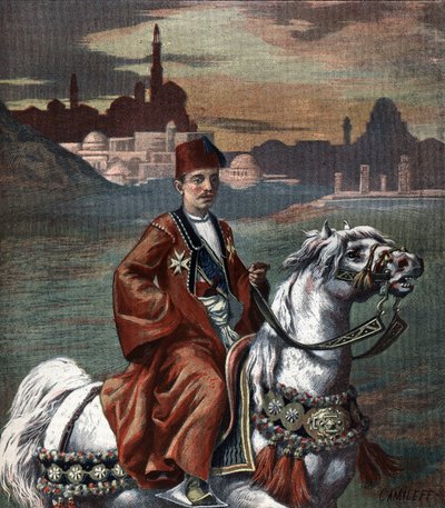 Portret van Abbas II Hilmi khedive van Egypte van 1892 tot 1914. door Unknown artist