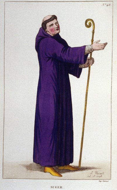 Portret van Abt Suger (1081 - 1151). door Unknown artist