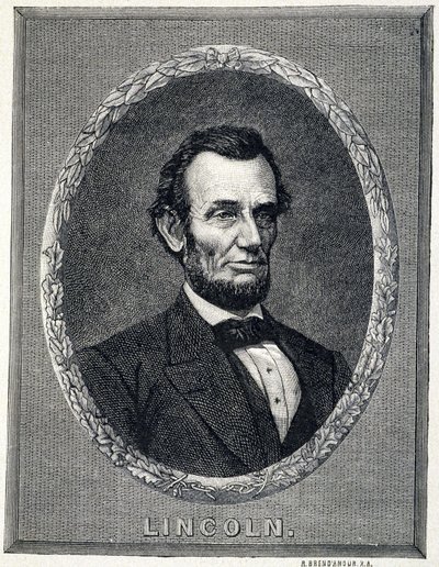 Portret van Abraham Lincoln (1809-1865), president van de Verenigde Staten van Amerika door Unknown artist