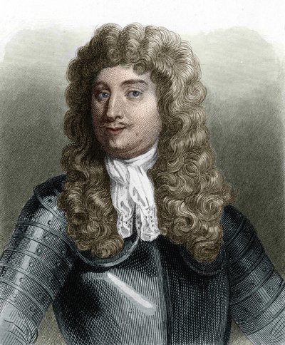 Portret van Abraham, Markies Duquesne (1610 - 1688), Franse marinier - in Histoire des Français door Lavallée, gravure. door Unknown artist