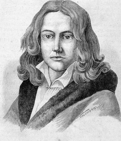 Portret van Adelbert von Chamisso, Duitse dichter en botanicus van Franse nationaliteit (1781 - 1838) - in 