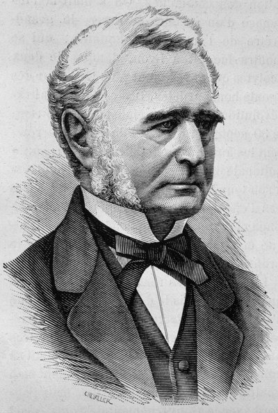 Portret van admiraal Fourichon. Gravure 19e eeuw door Unknown artist