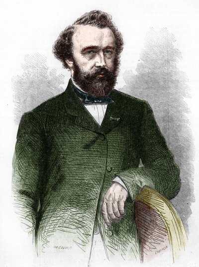 Portret van Adolphe (Adolph) Sax, uitvinder van de saxofoon (1814-1894) door Unknown artist