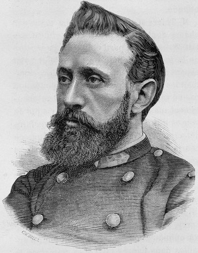 Portret van Adolphe Alphonse Assi (1840 - 1886). Gravure van het einde van de 19e eeuw in 