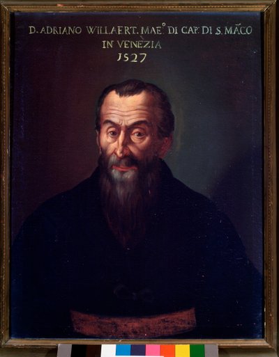 Portret van Adrian Willaert, Vlaamse componist door Unknown artist