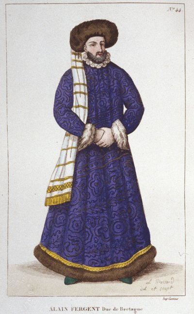 Portret van Alain Fergent (1060-1115), Hertog van Bretagne door Unknown artist