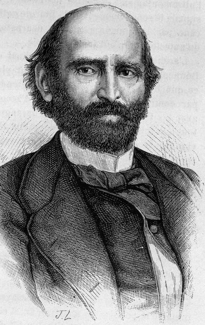 Portret van Alexandre Glais-Bizoin (1800 - 1877). Gravure uit het einde van de 19e eeuw in 