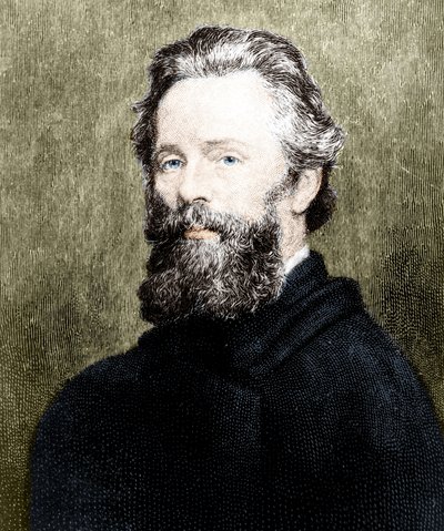 Portret van Amerikaanse dichter en romanschrijver Herman Melville (1819-1891) door Unknown artist