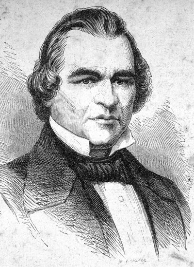 Portret van Andrew Johnson, Amerikaanse staatsman - in 