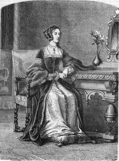 Portret van Anne de Boleyn (Anna of Ann Bolin en Anne Bullen) door Unknown artist
