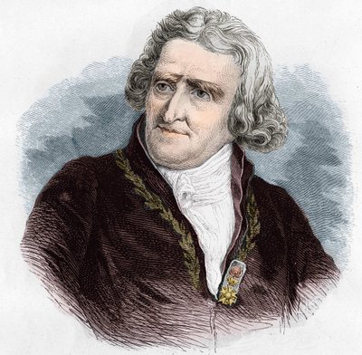 Portret van Antoine Augustin Parmentier (1737 - 1813), Franse militaire apotheker en agronoom. Gravure uit 1866 door Unknown artist
