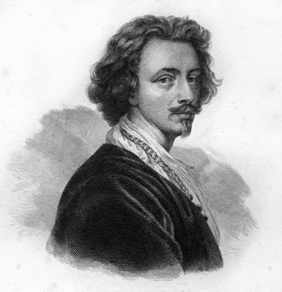 Portret van Anton (Antoon of Anthony) van Dyck, Vlaamse schilder en graveur (1599-1641) door Unknown artist