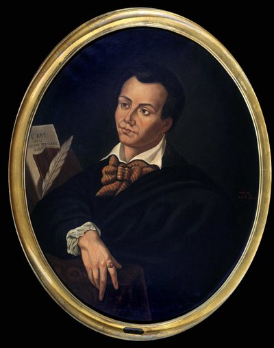 Portret van Antonin Careme (1783 - 1833) kok - Schilderij, al. Fondation Escoffier door Unknown artist