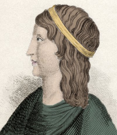 Portret van Apulee (Lucius Apuleius) (ca. 125-ca. 180), Latijnse filosoof en schrijver van Berberse afkomst (Algerije), auteur van 