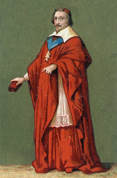 Portret van Armand Jean Du Plessis, Kardinaal de Richelieu (1585 - 1642) door Unknown artist
