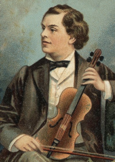 Portret van August Wilhemj, Duitse violist (1845-1908). door Unknown artist