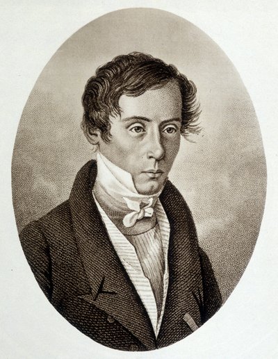 Portret van Augustin Fresnel (1788-1827), Franse natuurkundige. door Unknown artist
