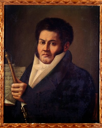 Portret van Baldassare Centroni, Italiaanse hoboïst door Unknown artist