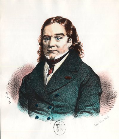 Portret van Baron Larrey (1766 - 1842), Franse militaire chirurg en uitvinder van de ambulance. Gravure uit de 19e eeuw. Privécollectie. door Unknown artist