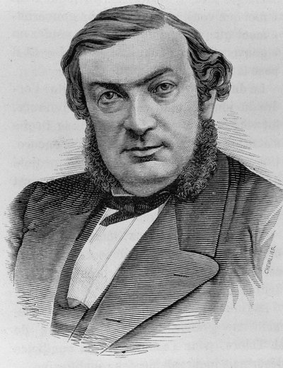 Portret van Batbie. Gravure van het einde van de 19e eeuw in 