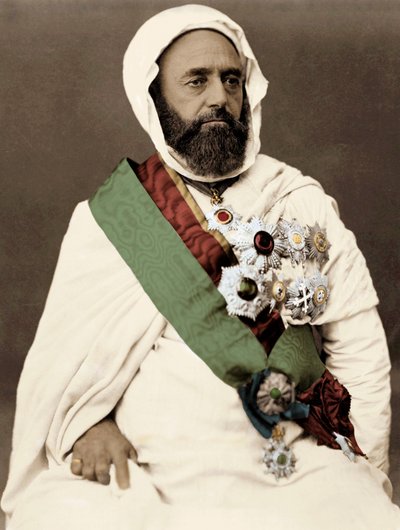 Portret van Ben Mahi Ed Din Abd El Kader (Abd El-Kader) (1808-1883) Emir Algerijns door Unknown artist