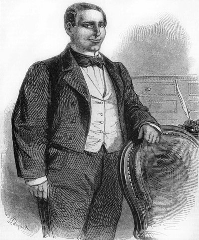 Portret van Benito Pablo Juárez. Mexicaanse politicus van Indiaanse afkomst (1806-1872). President van de Mexicaanse Republiek in 1858. door Unknown artist