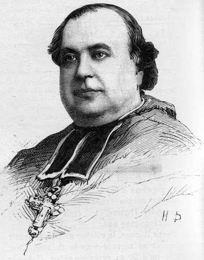 Portret van bisschop Marechal, bisschop van Laval die stierf in 1887. door Unknown artist