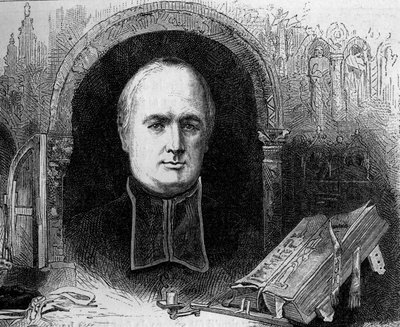 Portret van bisschop Peyramale, pastoor van Lourdes (1811 - 1877) door Unknown artist