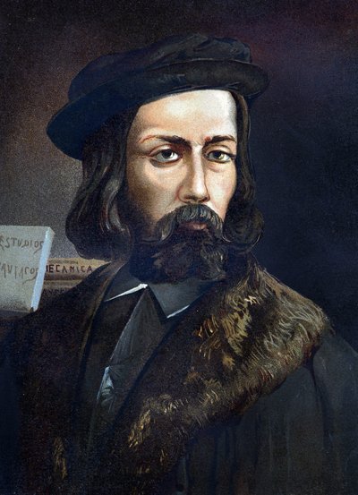 Portret van Blasco de Garay, Spaanse ingenieur uit de 16e eeuw. uit "La Ciencia y sus Hombres" door Louis Figuier. Barcelona 1881 door Unknown artist