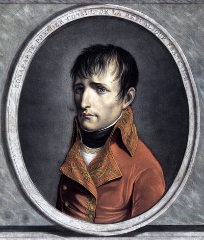 Portret van Bonaparte Eerste Consul van de Franse Republiek. 1801 (jaar X) door Unknown artist