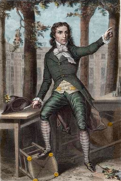 Portret van Camille Desmoulins (1760-1794), politicus tijdens de Franse Revolutie door Unknown artist