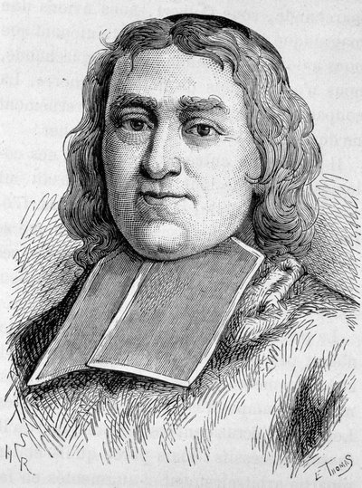 Portret van kardinaal Fleury (1653 - 1743) (André Hercule de Fleury). Gravure van het einde van de 19e eeuw in 