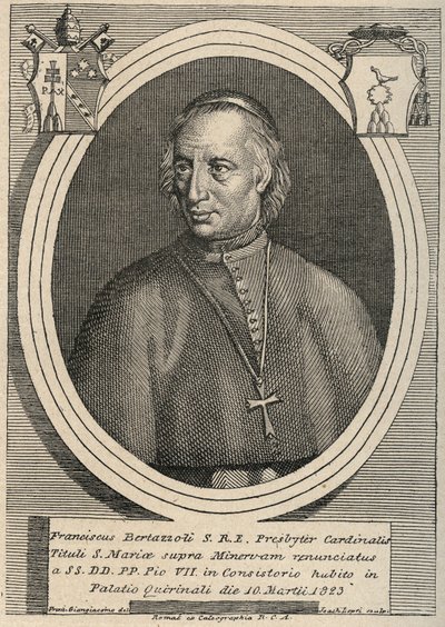 Portret van kardinaal Francesco Bertazzoli (1754-1830) door Unknown artist