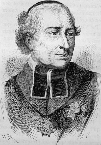 Portret van kardinaal Joseph Fesch (1763 - 1839). Gravure uit het einde van de 19e eeuw in “Histoire de France” door H. Martin. door Unknown artist