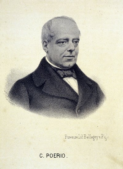 Portret van Carlo Poerio (1803 - 1867), Italiaanse revolutionair door Unknown artist