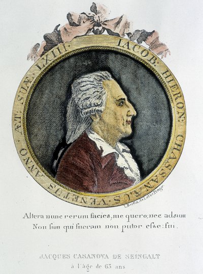 Portret van Casanova (1725 - 1798) - portret in frontispice, in 