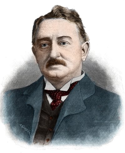 Portret van Cecil John Rhodes (1853-1902), Britse zakenman en koloniaal bestuurder door Unknown artist